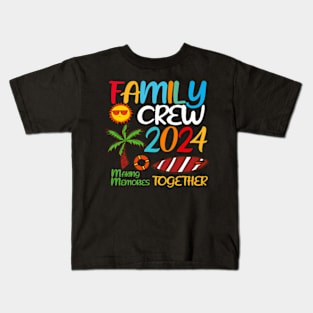 Family Crew 2024 Summer Vacation Beach Family Trips Matching Kids T-Shirt